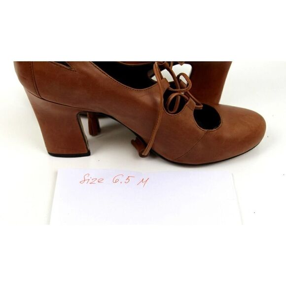 VINTAGE B.MAKOWSKY BROWN GENUINE LEATHER HIGH HEEL ROUND TOE LACES SHOES Sz 6.5M - Picture 11 of 11